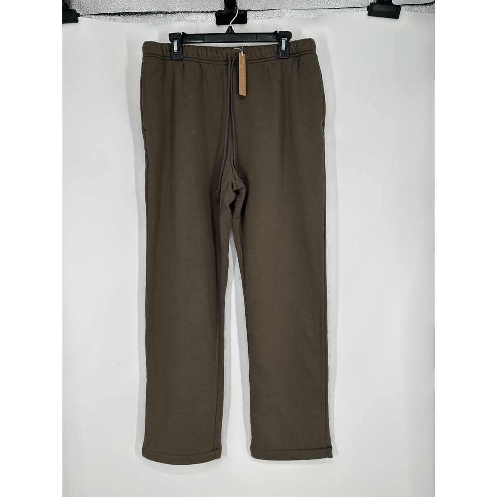 SKIMS Fleece Lounge Straight Leg Sweatpants Pants Cotton Mens Large Driftwood